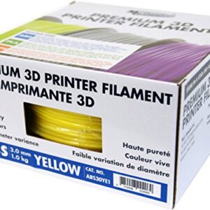 MG Chemicals Yellow ABS 3D Printer Filament, 2.85 mm, 1 kg Spool