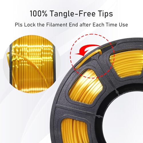 Shiny Silk Gold Silver Copper PLA 3D Printer Filament Bundle, 1.75mm 3D Printer Filament, Each Spool 0.5kg, 3 Spools Pack, Total 1.5kgs Silk Shiny PLA Filament by MIKA3D - Image 4