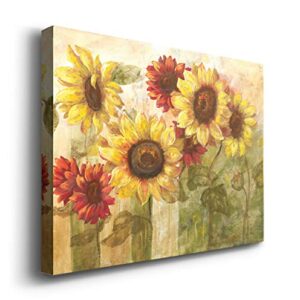 Renditions Gallery Sunflower Delight Wall Art, Beautiful Collection of Sunflowers, Vibrant Floral Artwork, Premium Gallery Wrapped Canvas Décor, Ready to Hang, 32 in H x 48 in W, Made in America Print