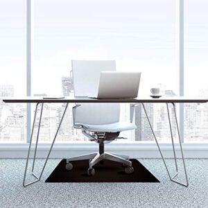 Floortex® Advantagemat® Black Vinyl Rectangular Chair Mat for Carpets – 48″ x 60″