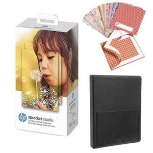 HP Sprocket Studio 4×6 Photo Paper & Cartridges (80 Sheets – 2 Cartridges) Starter Bundle
