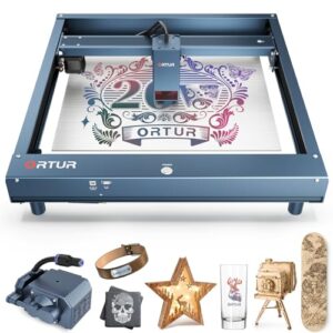 ORTUR Laser Master H10 20000mW Laser Engraver Laser Class 4 with 40L Air Assist, Laser Engraver Machine for Wood and Metal,Laser Cutting and Engraving Wood, Metal, Acrylic,Leather,Glass