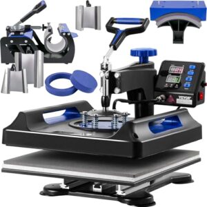 VEVOR 15×15 Heat Press Machine, 8 in 1 Heat Press Machine, Sublimation T Shirt Press Machine, 360° Swing Away Tshirt Press Machine Multifunction Combo for T Shirt Mug Hat Plate Cap