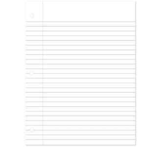 Mead Loose Leaf Paper, Notebook Paper, Wide Ruled Filler Paper, Standard, 8 x 10.5, 200 Sheets (15200) White