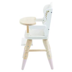 Le Toy Van – Educational Wooden Toy Role Play Beautiful Doll High Chair | Girls Pretend Play Toy Pram Playset – for Ages 3+ (TV601)