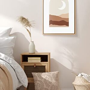 Kate and Laurel Sylvie Boho 2 Framed Canvas Wall Art by Jake Goossen, 23×33 Natural, Decorative Bohemian Landscape Art Print for Wall