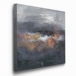 Renditions Gallery Square Canvas Wall Art: Neutral Geometric, Bright Fractal Floral, Modern Multicolor Nature & Animal Abstract Wall Art for Home & Office Mountains in the Mist IV (40×40)