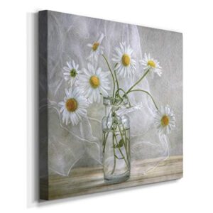 Renditions Gallery Daisies Wall Art, Premium Gallery Wrapped Canvas Decor, Ready to Hang, 32 in H x 32 in W, Made in America Print