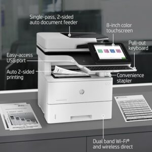 HP LaserJet Enterprise MFP M528z Wireless Monochrome All-in-One Printer with built-in Ethernet & 2-sided printing (1PV67A) White