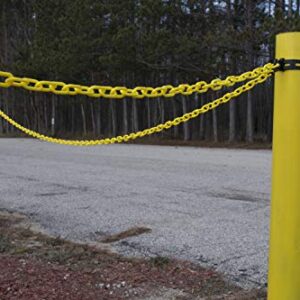 Mr. Chain Plastic Barrier Chain Reel, Yellow, 1.5-Inch Link Diameter, Length (30102), 200 feet Length