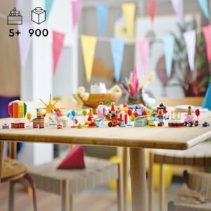 LEGO Classic Creative Party Box Bricks Set 11029, Family Games to Play Together, Includes 12 Mini-Build Toys: Teddy Bear, Clown, Unicorn, Fun for All Ages 5 Plus