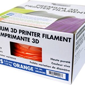 MG Chemicals ABS30OR1 Orange ABS 3D Printer Filament, 2.85 mm, 1 kg Spool