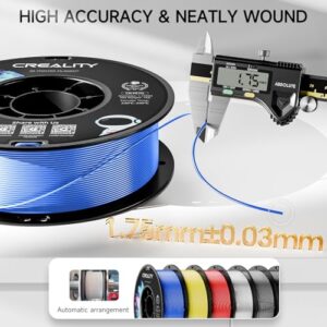 Official Creality PETG 3D Printer Filament 1.75mm 1KG (2.2lbs), High Precision Strong Toughness, Odorless Better Flow Moistureproof 3D Printing Ender Filament(Digital Blue)