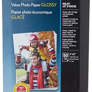 Epson Value Photo Paper Glossy, 4″x6″, 50 Sheets (S400033)