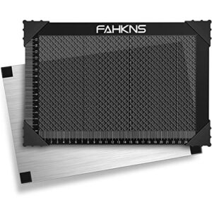 FAHKNS Honeycomb Working Table, 11.81″x7.87″x0.87″ Honeycomb Laser Bed for Most Laser Engravers, for Fast Heat Dissipation and Table-Protecting with Aluminum Plate