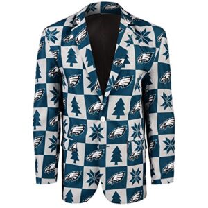 FOCO Men’s Philadelphia Eagles Patches Ugly Business Jacket Size 50, Team Color, XX-Large