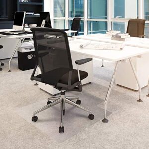Floortex Basic Chair Mat with Lip 48″ x 60″ for Standard Pile Carpets, Clear, (FR1115226LV)