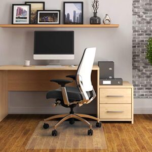 Floortex® Valuemat® Vinyl Rectangular Chair Mat for Hard Floor – 52″ x 45″