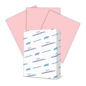 Hammermill Colored Paper, 24 lb Pink Printer Paper, 8.5 x 11-1 Ream (500 Sheets) – Made in the USA, Pastel Paper, 104463R