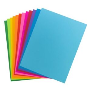 Hygloss Assorted Bright Colored Paper – 24 lb, 89 gsm, Acid-Free, Fade-Resistant, 8.5×11-Inch Letter Size Color Copy Paper, 144 Sheets, 12 Colors