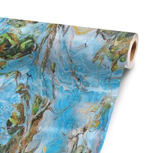 Island Swirl 96” x 52” Vinyl Wrap Sheet for Large or Custom Items | 3M wrap DIY to Custom Skin Gear of All Types and Sizes, Including Vehicles, Boats, appliances, Furniture, ATV’s, Golf carts, Bikes
