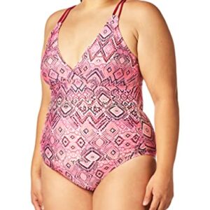 La Blanca Women’s Underwire Double Strappy Back One Piece Swimsuit, Pink//The Idealist, 6