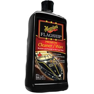 Meguiar’s Flagship Premium Cleaner Wax M6132 – Pro-Grade Boat and RV Cleaner Wax for Fiberglass & Gel Coats – Remove Defects, Boost Gloss and Apply Long-Lasting Protection All in One Step, 32 Oz