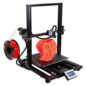 Monoprice MP10 3D Printer – Black with (300 x 300 mm) Magnetic Heated Build Plate, Resume Printing Function, Assisted Leveling, and Touch Screen