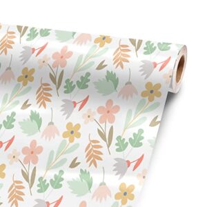 Neutral Flowers 96” x 52” Vinyl Wrap Sheet for Large or Custom Items | 3M wrap DIY to Custom Gear of All Types and Sizes, Including Vehicles, Boats, appliances, Furniture, ATV’s, Golf carts, Bikes
