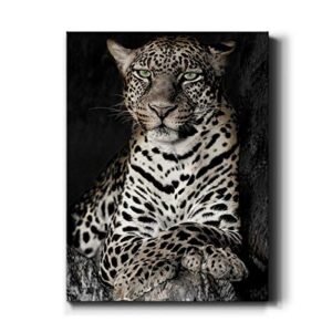 Renditions Gallery African Leopard Wall Art, Premium Gallery Wrapped Canvas Decor, Ready to Hang, 48 in H x 36 in W, Made in America Print (AZS-WC23-42849-R-3648-MK)