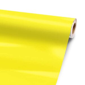 Solid Yellow 96” x 52” Vinyl Wrap Sheet for Large or Custom Items | 3M wrap DIY to Custom Skin Gear of All Types and Sizes, Including Vehicles, Boats, appliances, Furniture, ATV’s, Golf carts, Bikes