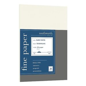 Southworth® Techweave Multi-Use Printer & Copy Paper, Bare White, Letter (8.5″ x 11″), 50 Sheets Per Pack, 32 Lb, 96 Brightness