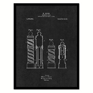 Spot Color Art PATENT150018BK-2229BK 1920 Barber Pole, 22″ x 29″