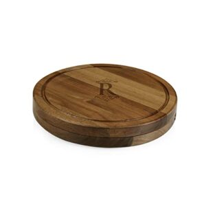 Toscana Monogram Initials R Personalized Acacia Circo Cheese Cutting Board & Tools Set