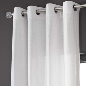 HPD HALF PRICE DRAPES Grommet Dune Textured Cotton Curtains for Living Room (2 Panels) 50 X 96, Prime White, DTCC-20801-96-GR