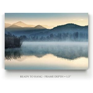 Renditions Gallery-Canvas Prints Wall Art-Quiet Morning-Gallery Wrapped-Modern-Home Décor-Ready to Hang-12X18