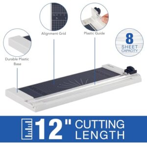 Swingline Paper Cutter, 12″ Cut Length, 8 Sheet Capacity, ClassicCut 1208P (G7010007)