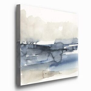 Renditions Gallery Square Canvas Wall Art: Neutral Geometric, Bright Fractal Floral, Modern Multicolor Nature & Animal Abstract Wall Art for Home & Office Fog on the Horizon V (32X32)