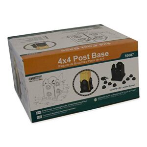 Ozco Building Products 56607 Laredo Sunset 4×4 Post Base Kit, (1 per Pack) , Black