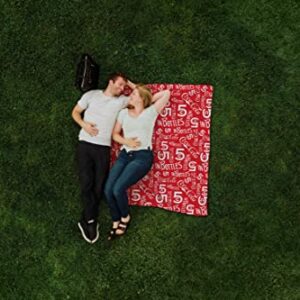 PICNIC TIME 819-01-001-916-0 Impresa Picnic, Lightweight Beach Blanket, Machine Washable 1, Coca-Cola 5 Cent in Bottle – Red