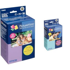 EPSON T584 Glossy Photo Paper & Ink Combo Pack with T5845-M Matte Photo Paper & Ink for PictureMate Printers