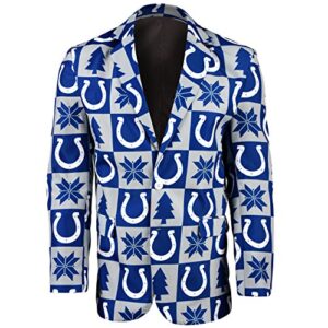 FOCO Indianapolis Colts Patches Ugly Business Jacket – Mens Size 42
