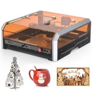Genmitsu L8 Laser Engraver, 40W Power Output Laser Cutter Built-in Acrylic Enclosure with Vent, 40,000mm/min All-in-one Laser Engraving Machine Air Assist Pump, Honeycomb, Camera, Laser Safety Class 1