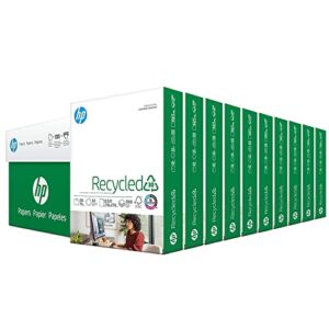 HP Papers | 8.5 x 11 Paper | 30% Recycled Paper | 10 Ream Case – 5000 Sheets | 92 Bright | Made in USA – FSC Certified | 112100C