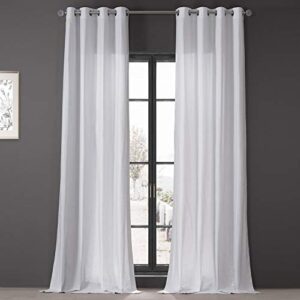 HPD HALF PRICE DRAPES Grommet Dune Textured Cotton Curtains for Living Room (2 Panels) 50 X 96, Prime White, DTCC-20801-96-GR