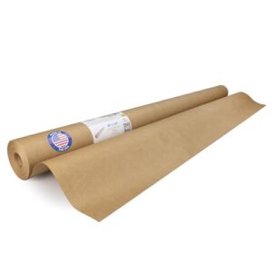 IDL Packaging 48″ x 1800″ (150 feet) – Brown Kraft Paper Roll – 50lb Thickness – Heavy-Duty Paper for Packing, Moving, Shipping, Crafts – 100% Recyclable Natural Kraft Wrapping Paper