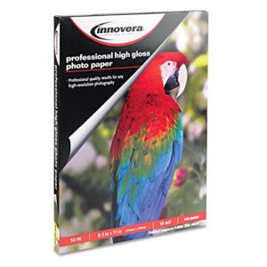 Innovera 99550 High-Gloss Photo Paper, 8-1/2 x 11, 50 Sheets/Pack