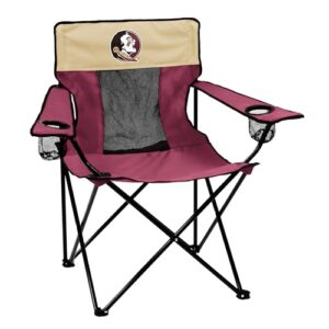 Logo Brands NCAA Florida State Seminoles Elite Chair, Unisex Adult Chair with Two Cup Holder, One Size, Team Color