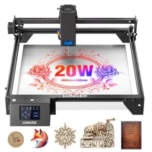 Longer RAY5 Laser Engraver 20000mW Laser Cutter 130W CNC Laser Cutter with 3.5″Touch Screen Laser Engraving Machine DIY Engraver Tool for Metal Glass Wood Leather Laser Class ii