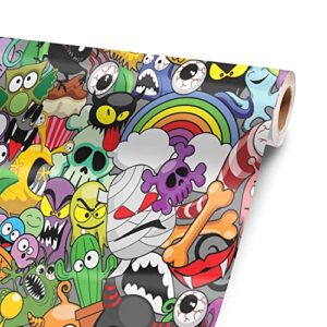 Monster Mash 72” x 52” Vinyl Wrap Sheet for Large or Custom Items | 3M wrap DIY to Custom Skin Gear of All Types and Sizes, Including Vehicles, Boats, appliances, Furniture, ATV’s, Golf carts, Bikes